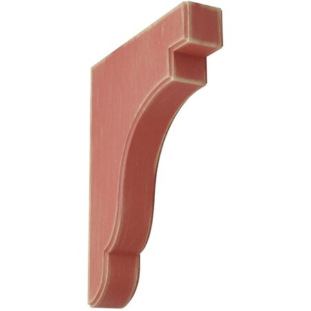 Ekena Millwork 1 3/4"W x 8 1/2"D x 11"H Bedford Wood Vintage Decor Bracket, Salvage Red BKTWD02X09X11BERD